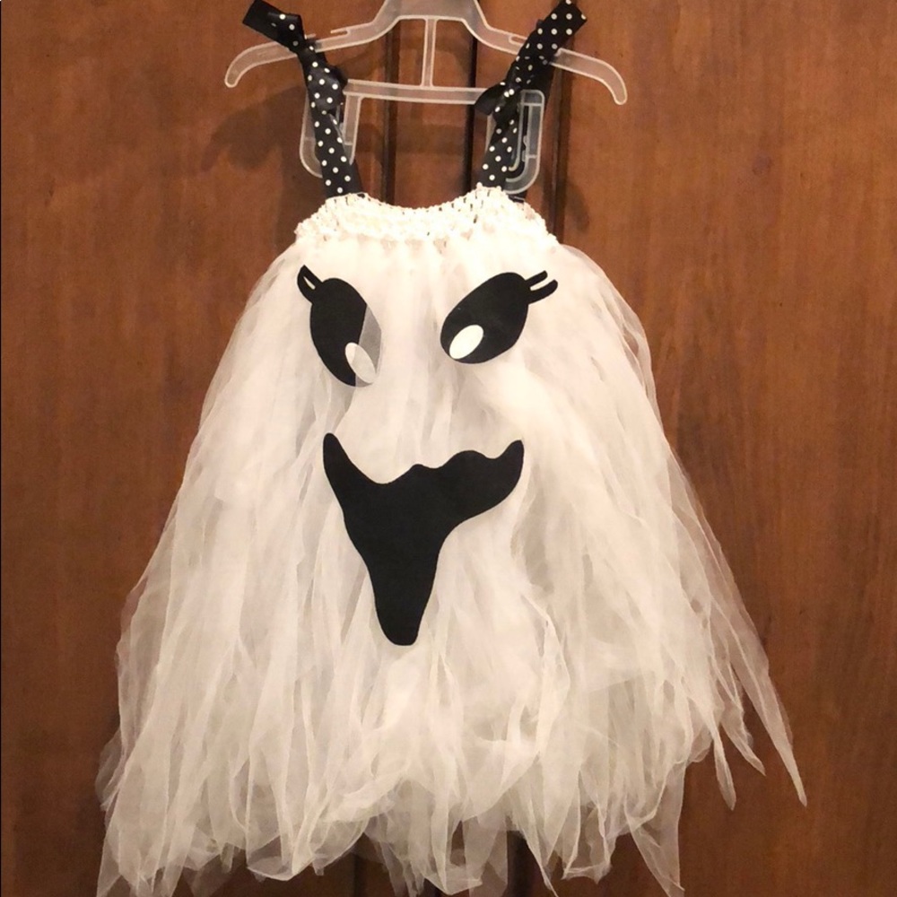 Toddler Halloween ghost dress white